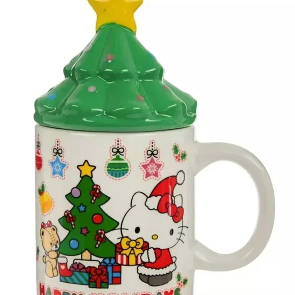 Hello Kitty Mug With Tree Lid - Brand new!​​​​ - Picture 2 of 8